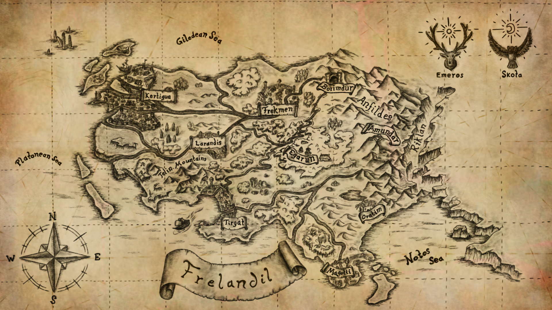 A fantasy map